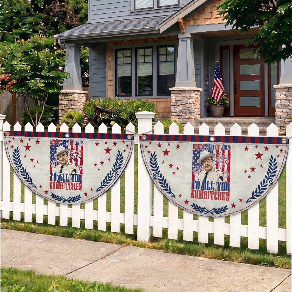 Happy 4th of July To All You Sumbitches Funny Sheriff Graphic Patriotic Fan Flag Retro Movie Quote Inspo Country Humor