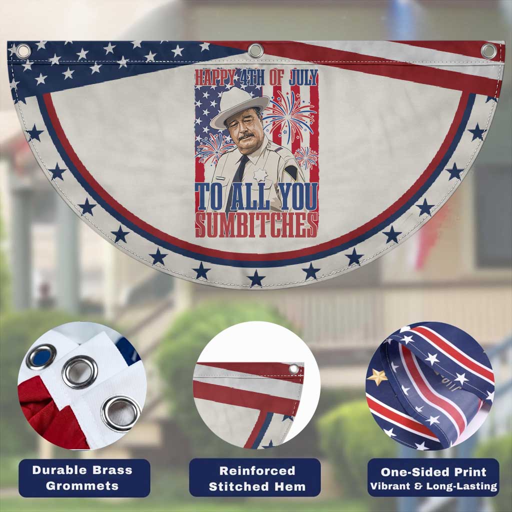 Happy 4th of July To All You Sumbitches Funny Sheriff Graphic Patriotic Fan Flag Retro Movie Quote Inspo Country Humor