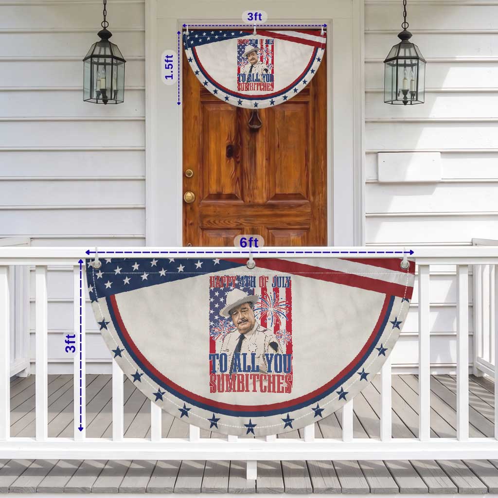 Happy 4th of July To All You Sumbitches Funny Sheriff Graphic Patriotic Fan Flag Retro Movie Quote Inspo Country Humor