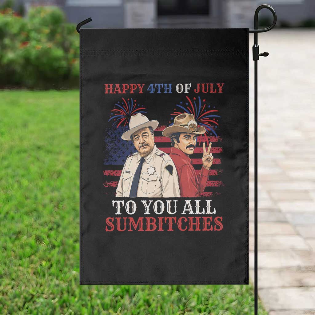 Happy 4th of July To All You Sumbitches Country Humor Garden Flag Vintage Southern Cowboy Patriotic Graphic TS02 Print Your Wear
