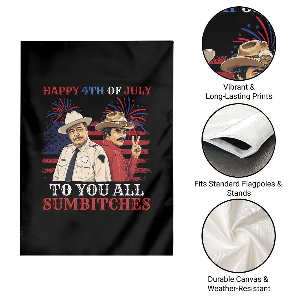 Happy 4th of July To All You Sumbitches Country Humor Garden Flag Vintage Southern Cowboy Patriotic Graphic TS02 Print Your Wear