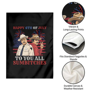 Happy 4th of July To All You Sumbitches Country Humor Garden Flag Vintage Southern Cowboy Patriotic Graphic TS02 Print Your Wear
