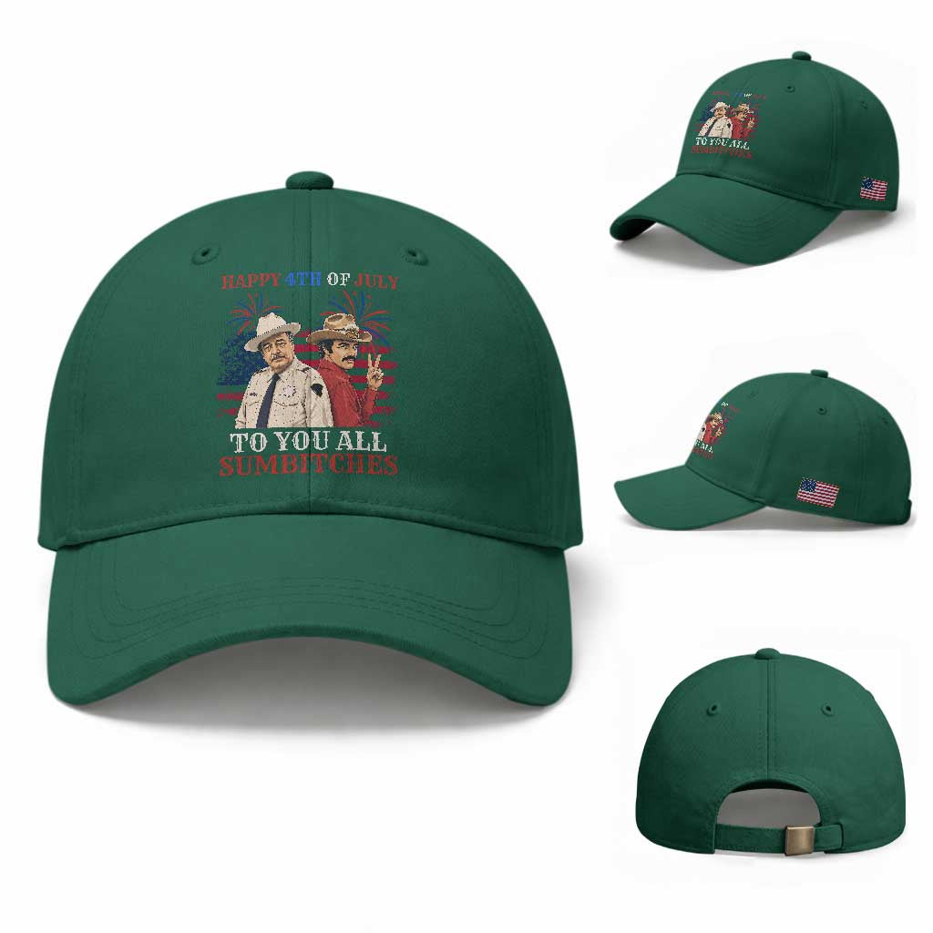 Happy 4th of July To All You Sumbitches Country Humor Baseball Cap Vintage Southern Cowboy Patriotic Graphic TS02 Baseball Cap Universal Fit Irish Green Print Your Wear