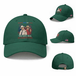 Happy 4th of July To All You Sumbitches Country Humor Baseball Cap Vintage Southern Cowboy Patriotic Graphic TS02 Baseball Cap Universal Fit Irish Green Print Your Wear