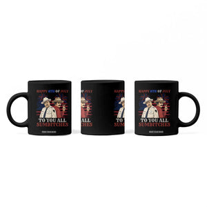 Happy 4th of July To All You Sumbitches Country Humor Coffee Mug Vintage Southern Cowboy Patriotic Graphic TS02 Print Your Wear