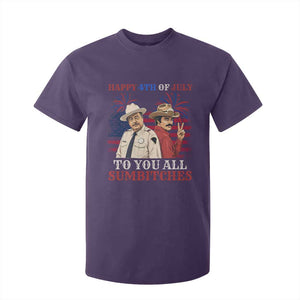 Happy 4th of July To All You Sumbitches Country Humor T Shirt For Kid Vintage Southern Cowboy Patriotic Graphic TS02 Purple Print Your Wear