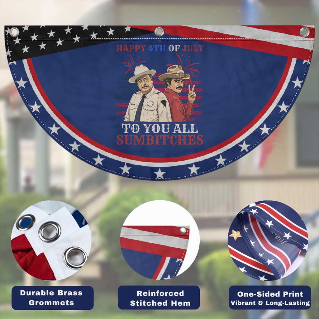 Happy 4th of July To All You Sumbitches Country Humor Patriotic Fan Flag Vintage Southern Cowboy Graphic