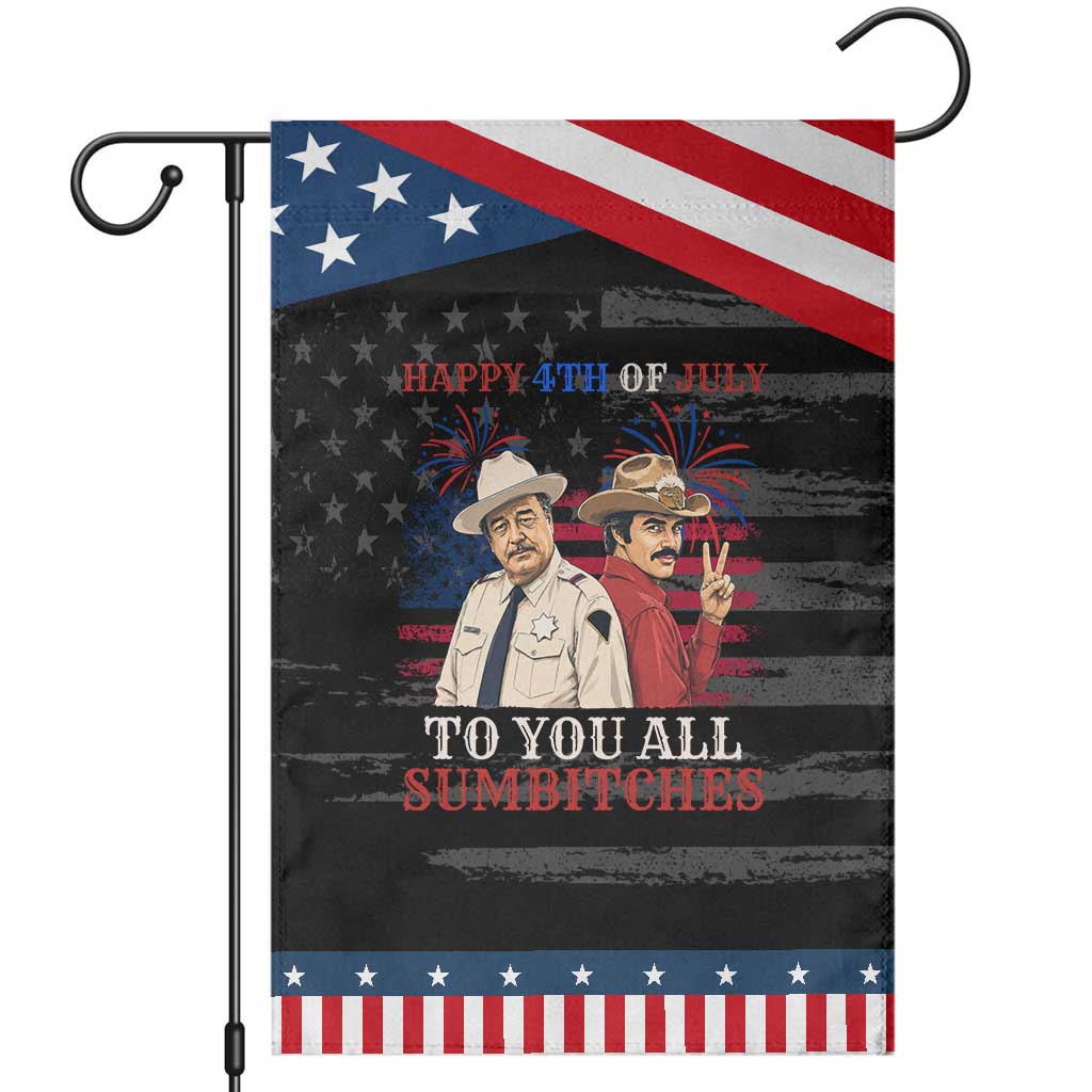 Happy 4th of July To All You Sumbitches Country Humor Patriotic Garden Flag Vintage Southern Cowboy Graphic
