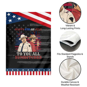 Happy 4th of July To All You Sumbitches Country Humor Patriotic Garden Flag Vintage Southern Cowboy Graphic