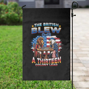 The British Blew A Thirteen Colony Lead 0-13 Lion vs Eagle Garden Flag Chess Match Patriotic 4th of July Funny History Graphic