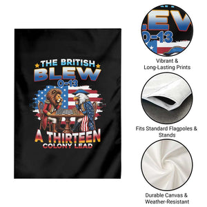 The British Blew A Thirteen Colony Lead 0-13 Lion vs Eagle Garden Flag Chess Match Patriotic 4th of July Funny History Graphic
