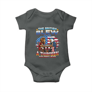 The British Blew A Thirteen Colony Lead 0-13 Lion vs Eagle Baby Onesie Chess Match Patriotic 4th of July Funny History Graphic