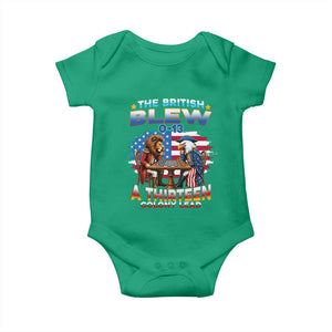 The British Blew A Thirteen Colony Lead 0-13 Lion vs Eagle Baby Onesie Chess Match Patriotic 4th of July Funny History Graphic