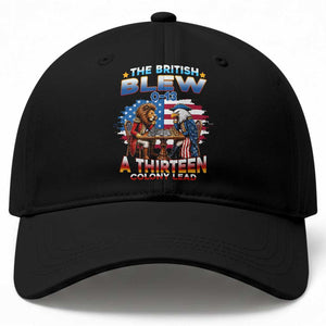 The British Blew A Thirteen Colony Lead 0-13 Lion vs Eagle Baseball Cap Chess Match Patriotic 4th of July Funny History Graphic