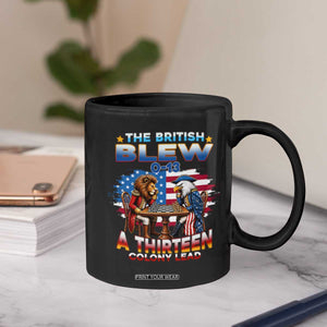 The British Blew A Thirteen Colony Lead 0-13 Lion vs Eagle Coffee Mug Chess Match Patriotic 4th of July Funny History Graphic