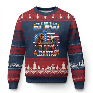 The British Blew A Thirteen Colony Lead 0-13 Lion vs Eagle Ugly Christmas Sweater Chess Match Patriotic 4th of July Funny History Graphic