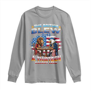 The British Blew A Thirteen Colony Lead 0-13 Lion vs Eagle Long Sleeve Shirt Chess Match Patriotic 4th of July Funny History Graphic