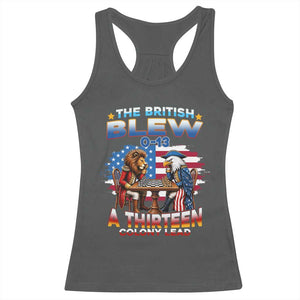 The British Blew A Thirteen Colony Lead 0-13 Lion vs Eagle Racerback Tank Top Chess Match Patriotic 4th of July Funny History Graphic