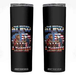 The British Blew A Thirteen Colony Lead 0-13 Lion vs Eagle Skinny Tumbler Chess Match Patriotic 4th of July Funny History Graphic