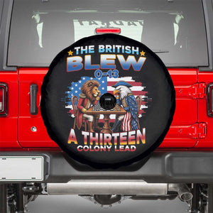 The British Blew A Thirteen Colony Lead 0-13 Lion vs Eagle Spare Tire Cover Chess Match Patriotic 4th of July Funny History Graphic