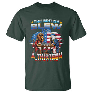 The British Blew A Thirteen Colony Lead 0-13 Lion vs Eagle T Shirt Chess Match Patriotic 4th of July Funny History Graphic