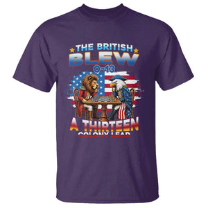The British Blew A Thirteen Colony Lead 0-13 Lion vs Eagle T Shirt Chess Match Patriotic 4th of July Funny History Graphic