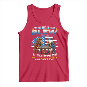 The British Blew A Thirteen Colony Lead 0-13 Lion vs Eagle Tank Top Chess Match Patriotic 4th of July Funny History Graphic