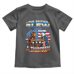 The British Blew A Thirteen Colony Lead 0-13 Lion vs Eagle Toddler T Shirt Chess Match Patriotic 4th of July Funny History Graphic