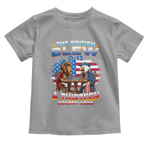 The British Blew A Thirteen Colony Lead 0-13 Lion vs Eagle Toddler T Shirt Chess Match Patriotic 4th of July Funny History Graphic