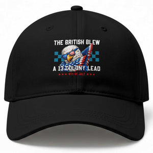 The British Blew A 13 Colony Lead Dabbing Eagle Baseball Cap Funny Patriotic 4th of July History Humor Graphic