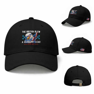 The British Blew A 13 Colony Lead Dabbing Eagle Baseball Cap Funny Patriotic 4th of July History Humor Graphic