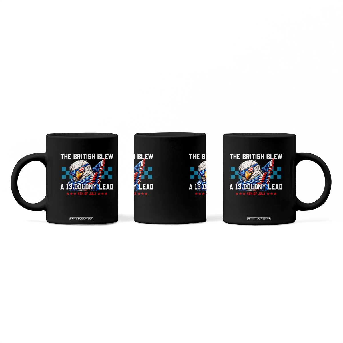 The British Blew A 13 Colony Lead Dabbing Eagle Coffee Mug Funny Patriotic 4th of July History Humor Graphic