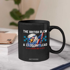 The British Blew A 13 Colony Lead Dabbing Eagle Coffee Mug Funny Patriotic 4th of July History Humor Graphic