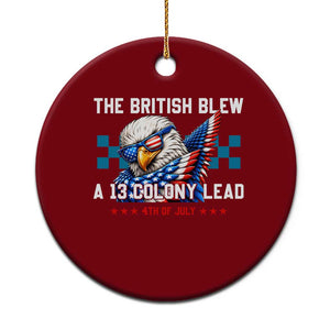The British Blew A 13 Colony Lead Dabbing Eagle Ceramic Ornament Funny Patriotic 4th of July History Humor Graphic