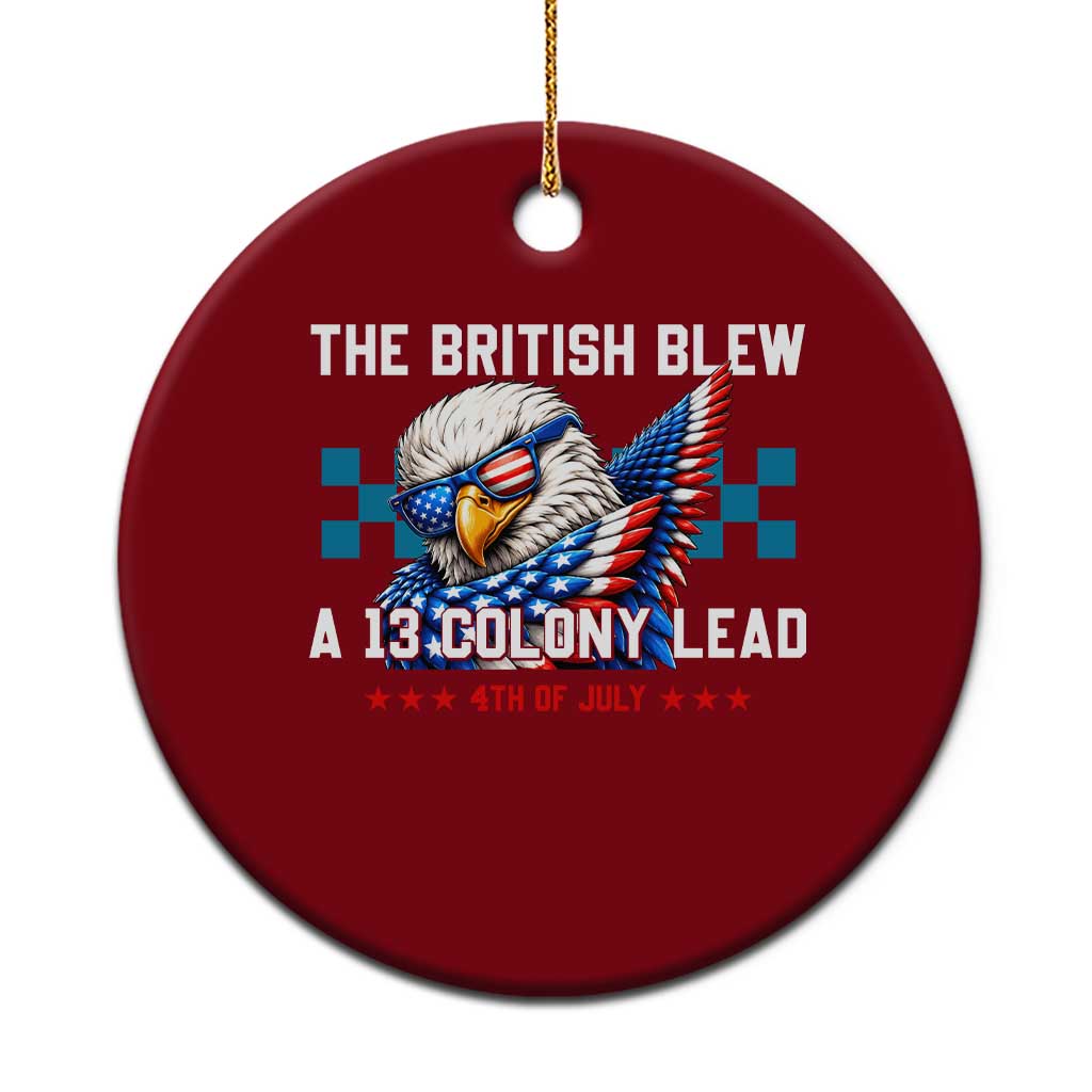 The British Blew A 13 Colony Lead Dabbing Eagle Ceramic Ornament Funny Patriotic 4th of July History Humor Graphic TS02 1pc Red Print Your Wear