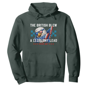 The British Blew A 13 Colony Lead Dabbing Eagle Hoodie Funny Patriotic 4th of July History Humor Graphic