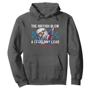 The British Blew A 13 Colony Lead Dabbing Eagle Hoodie Funny Patriotic 4th of July History Humor Graphic