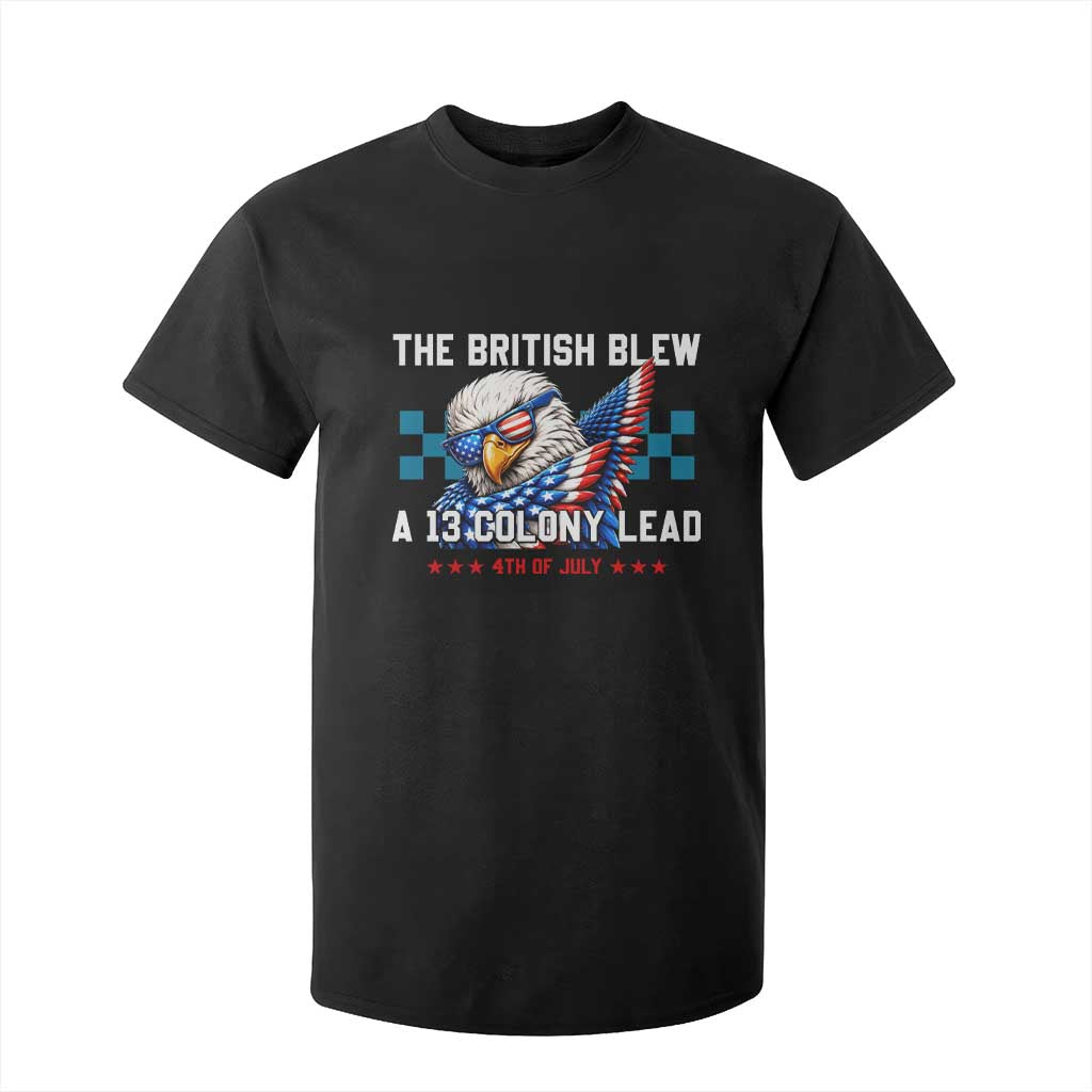 The British Blew A 13 Colony Lead Dabbing Eagle T Shirt For Kid Funny Patriotic 4th of July History Humor Graphic
