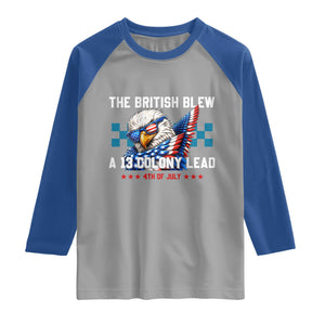 The British Blew A 13 Colony Lead Dabbing Eagle Raglan Shirt Funny Patriotic 4th of July History Humor Graphic