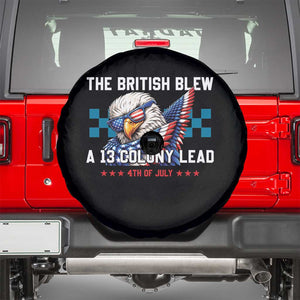 The British Blew A 13 Colony Lead Dabbing Eagle Spare Tire Cover Funny Patriotic 4th of July History Humor Graphic TS02 Black Print Your Wear