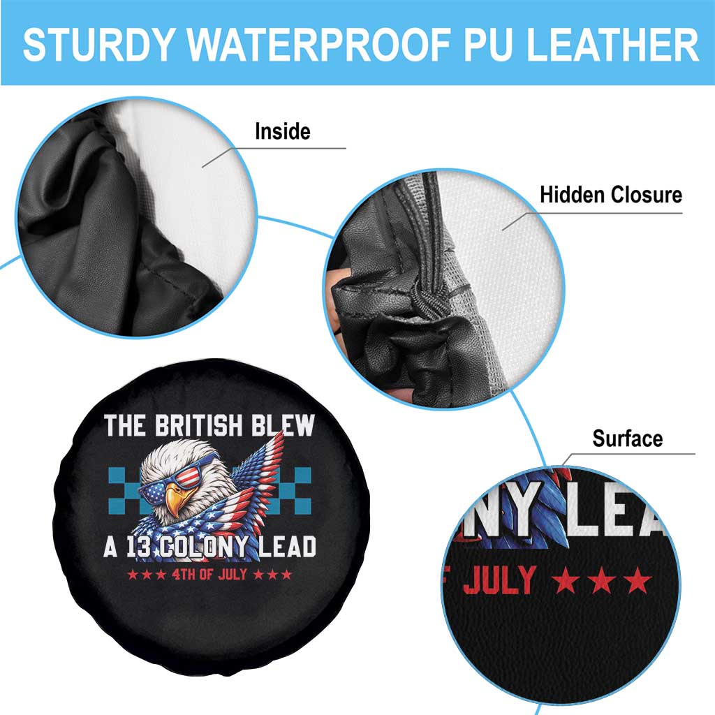 The British Blew A 13 Colony Lead Dabbing Eagle Spare Tire Cover Funny Patriotic 4th of July History Humor Graphic TS02 Print Your Wear