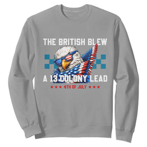 The British Blew A 13 Colony Lead Dabbing Eagle Sweatshirt Funny Patriotic 4th of July History Humor Graphic