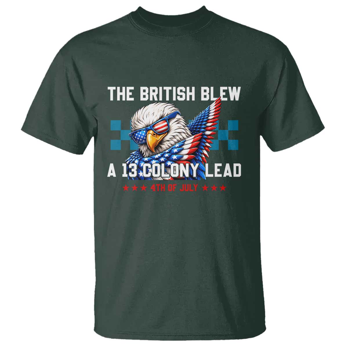 The British Blew A 13 Colony Lead Dabbing Eagle T Shirt Funny Patriotic 4th of July History Humor Graphic