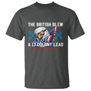 The British Blew A 13 Colony Lead Dabbing Eagle T Shirt Funny Patriotic 4th of July History Humor Graphic