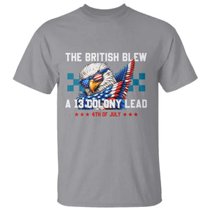 The British Blew A 13 Colony Lead Dabbing Eagle T Shirt Funny Patriotic 4th of July History Humor Graphic