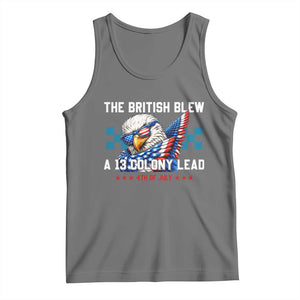 The British Blew A 13 Colony Lead Dabbing Eagle Tank Top Funny Patriotic 4th of July History Humor Graphic