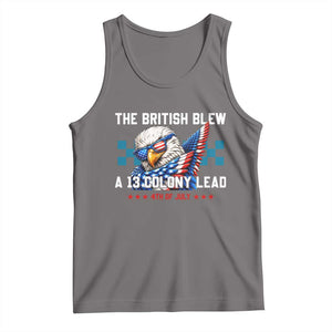 The British Blew A 13 Colony Lead Dabbing Eagle Tank Top Funny Patriotic 4th of July History Humor Graphic