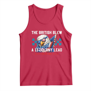 The British Blew A 13 Colony Lead Dabbing Eagle Tank Top Funny Patriotic 4th of July History Humor Graphic