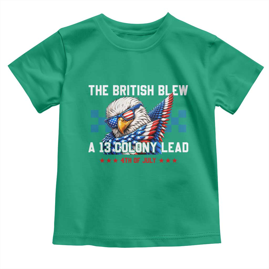 The British Blew A 13 Colony Lead Dabbing Eagle Toddler T Shirt Funny Patriotic 4th of July History Humor Graphic