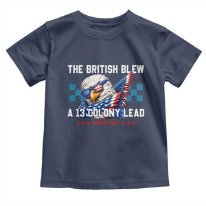 The British Blew A 13 Colony Lead Dabbing Eagle Toddler T Shirt Funny Patriotic 4th of July History Humor Graphic